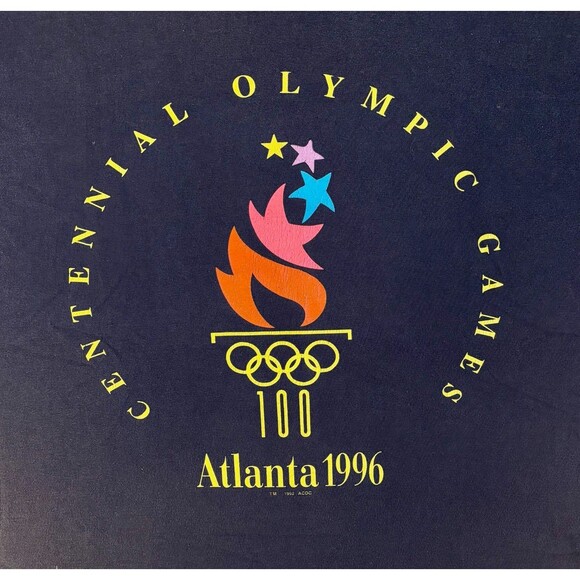 Vintage 90s Atlanta Olympics 1996 Champion T-Shirt Centennial Summer Games XL - Picture 2 of 4